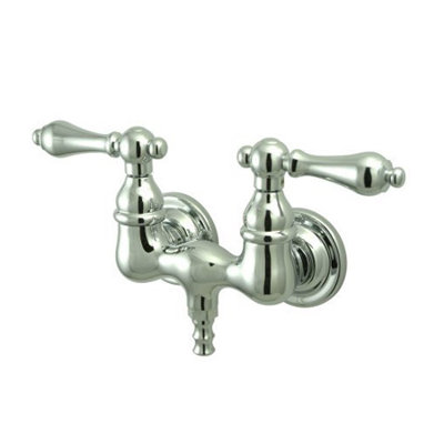 Vintage Double Handle Wall Mounted Clawfoot Tub Faucet