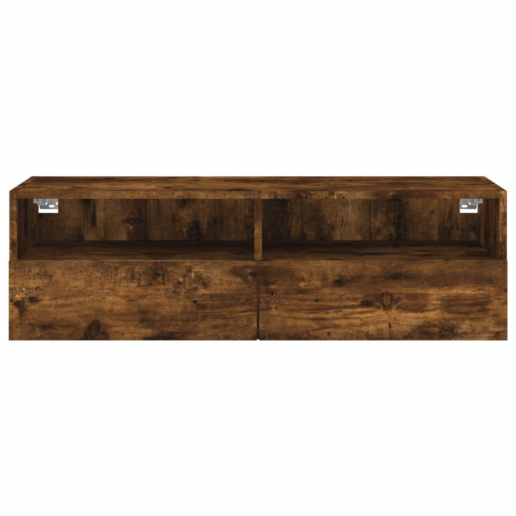Vidaxl Tv Wall Cabinet Wall-Mounted Tv Cabinet Smoked Oak Engineered Wood - Image 2