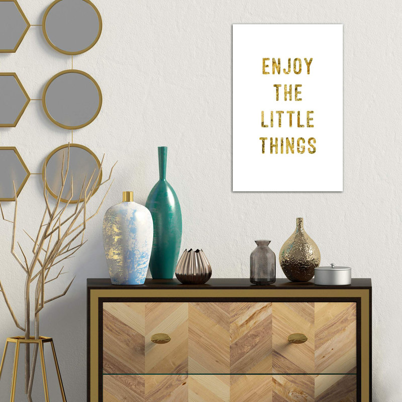 Enjoy Gold - Wrapped Canvas Print, 152.5 cm H x 101.5 cm W