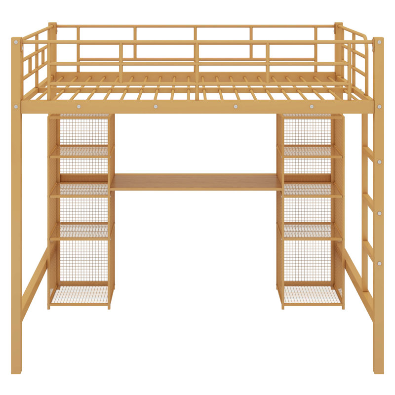 Lit mezzanine double Eilonwy Kids, Doré / Brun