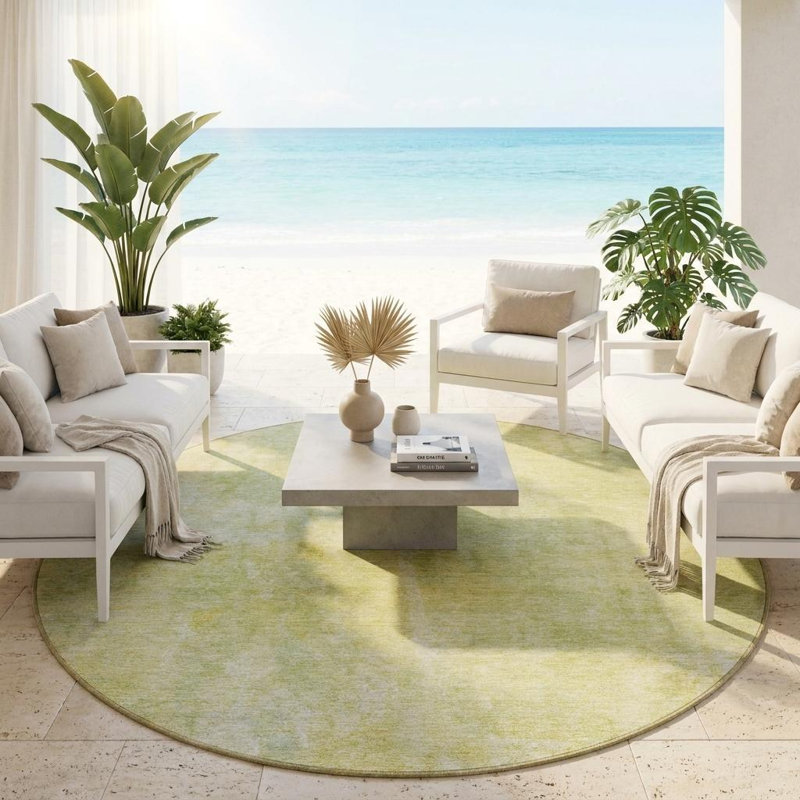 Tapis extérieur rond 8 po