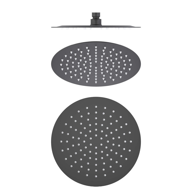 Rain Adjustable Shower Head 1.8 GPM GPM, Matte Black