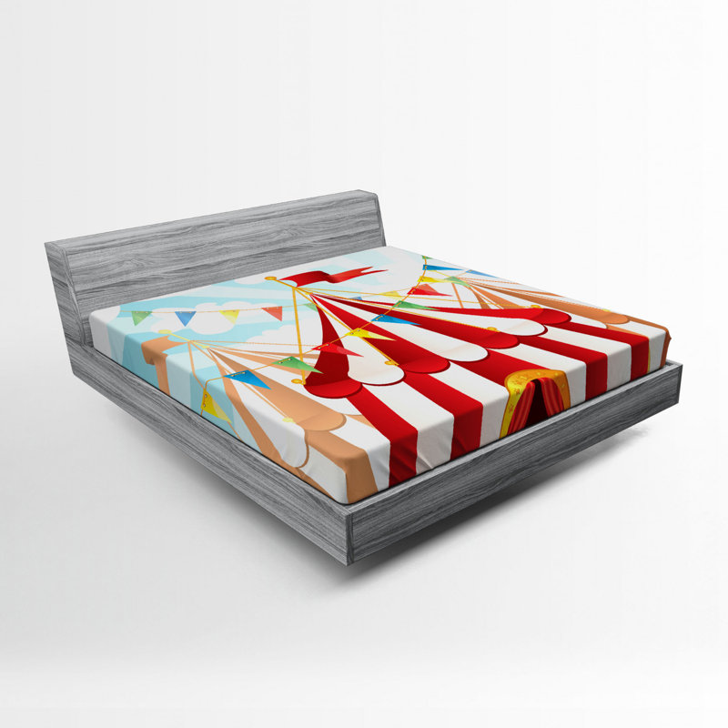 Circus Microfiber Patterned Fitted Sheet, Full Fitted Sheet