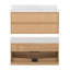 Ensemble de meuble-lavabo flottant 48 po avec plateau en marbre et lavabo simple encastré, texture rotin 48 po