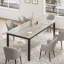 Table de salle à manger industrielle pour 6 personnes, table de salle à manger longue en bois avec design Tenon à mortaise, table de cuisine avec pieds en métal robustes-134372882-117814417-117814416