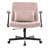 Pink Velvet Criss Cross Armrest Office Chair With Wheels – Adjustable Height, 360° Swivel, Comfortable For Home Office, Reading & Vanity