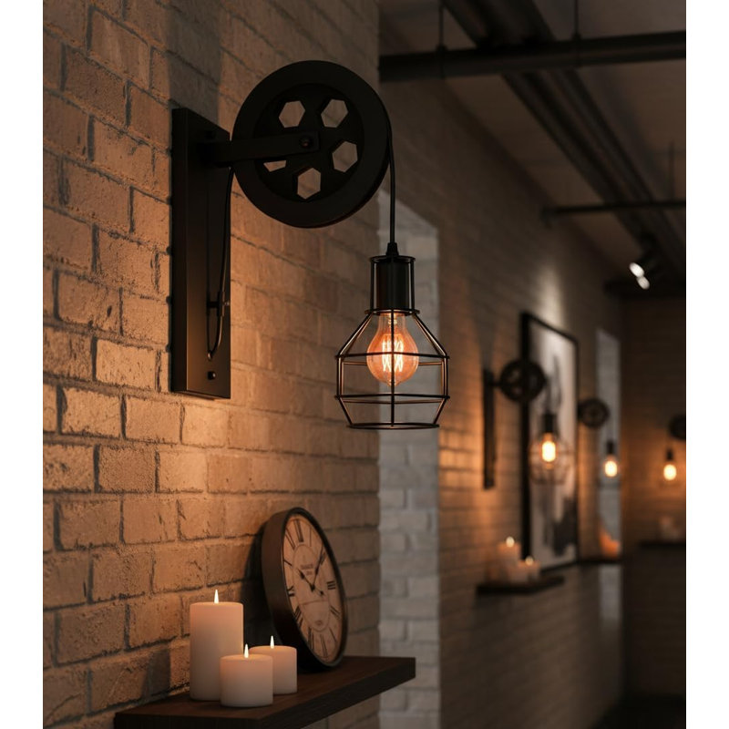 Armed Sconce, Brushed Silver