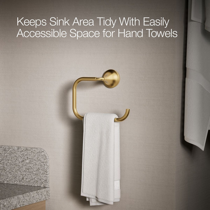 Tone Towel Ring, Vibrant Brushed Moderne Brass