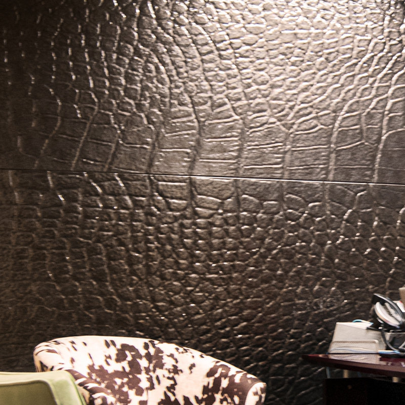 Panneau mural décoratif en vinyle FASÄDE Cayman 4 pi x 8 pi, Étain fumé