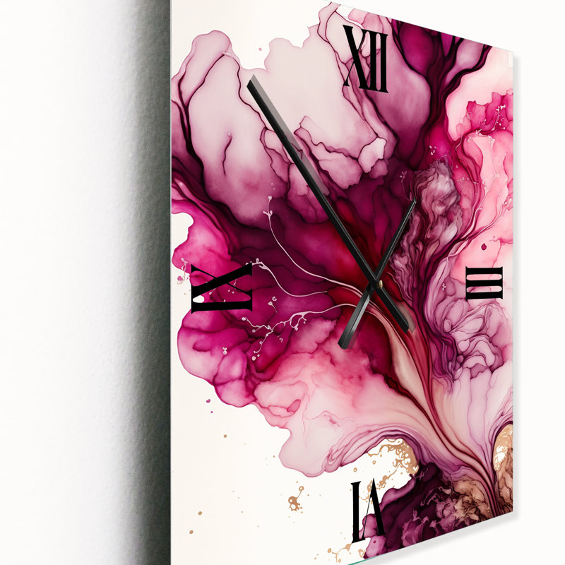 Jerger - Horloge murale abstraite à encre liquide, Petit
