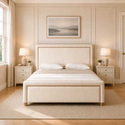 2 Drawers Large Storage Space Upholstered Bed