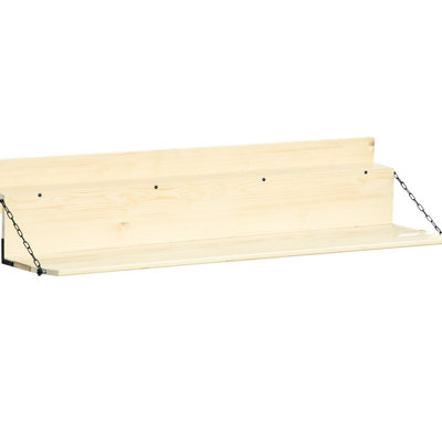 Hanging Balcony Conversation Table, Spruce Wood Foldable Desk, Chat Outside Comfortably, Fits , Natural, 59" W X 20" D 12.5" H Serving Up To 3.9 Inches, ,
