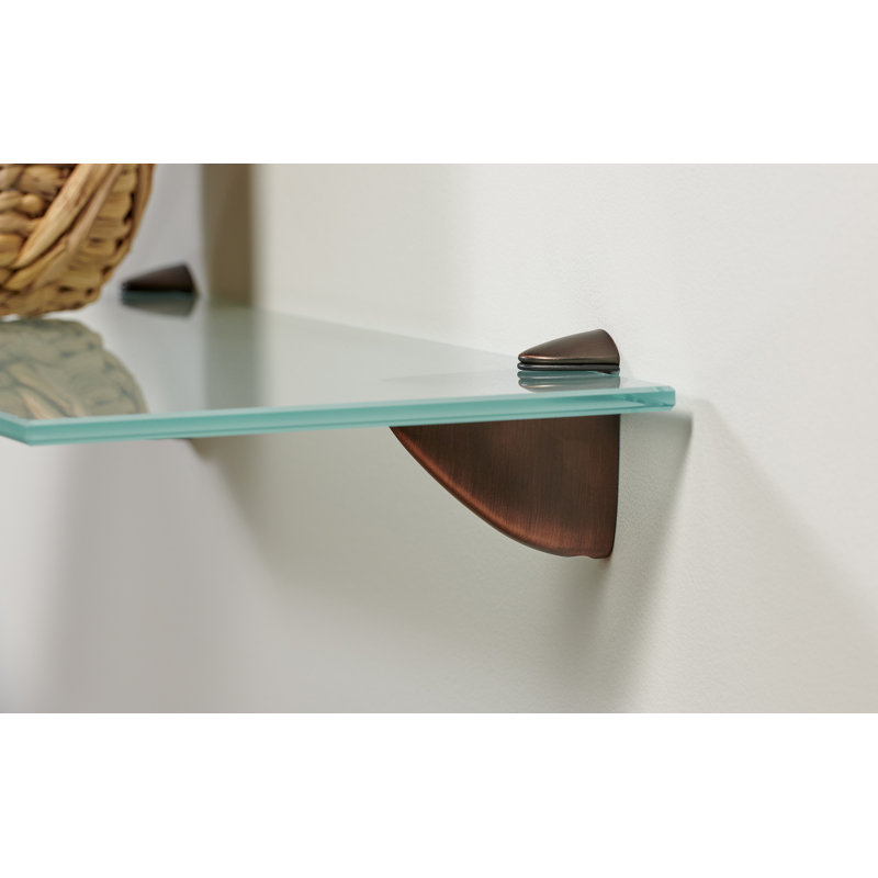 Capri 8X24 Frosted Shelf Kit With Pelican, Bronze/Opaque Glass
