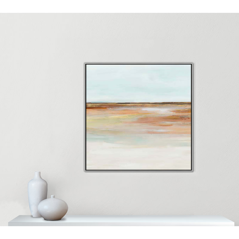«Coastal Glades I Print» par Ian C, H 41,5 po x l 41,5 po x P 2 po, Encadrement argenté