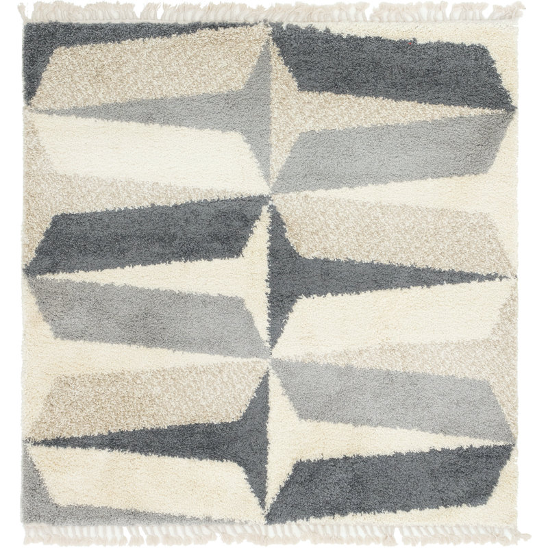 Mitzy Geometric Indoor Rug, Square 8'