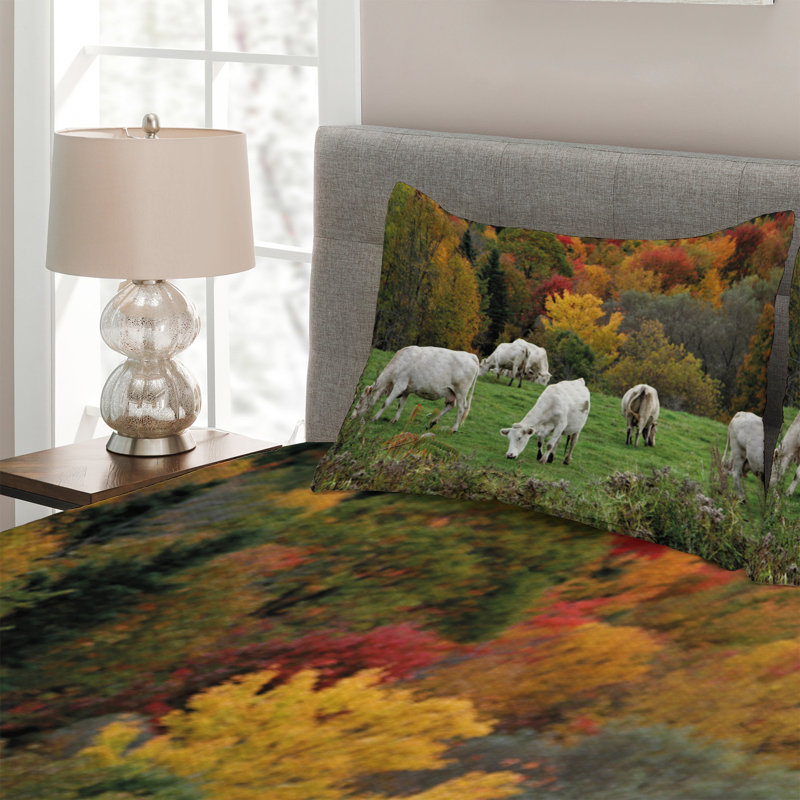 Rustic Polyester Coverlet, Queen Bedspread + 2 Shams