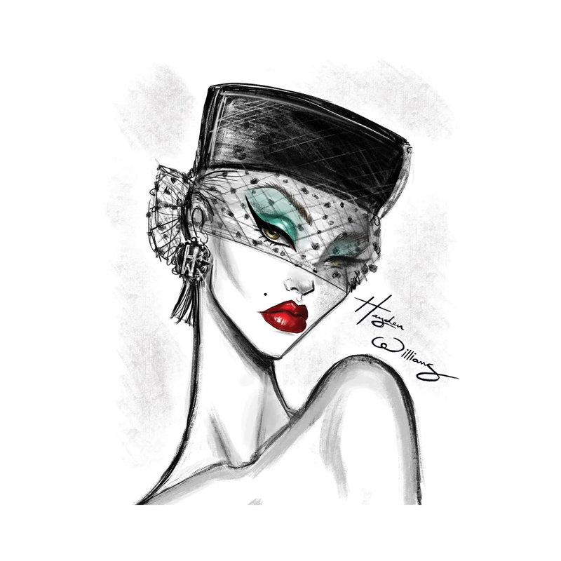 «Veiled Glamour», reproduction d'art sur toile tendue, Toile tendue, Ne s’applique pas, H 18 po x l 18 po