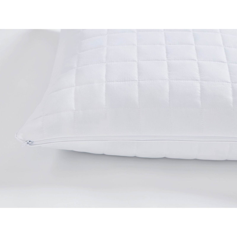 Supreme White Memory Foam Bed Pillow with Zipper Closure