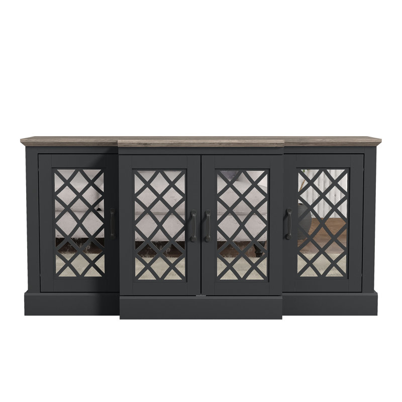 Winston Porter WIDE ACCENT SIDEBOARD, Black/Brown