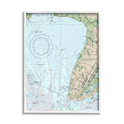 «Cape May New Jersey Nautical Map Traditional Cartographie» par Daphne Polselli - impression