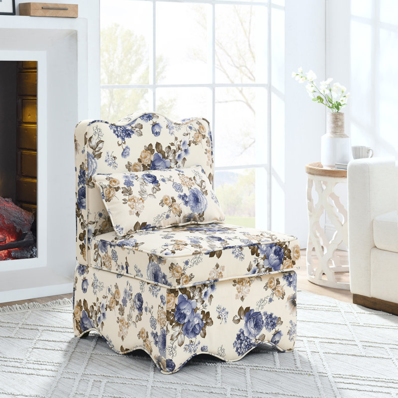 Chaise d'appoint en flanelle, chaise de salon, Bleu