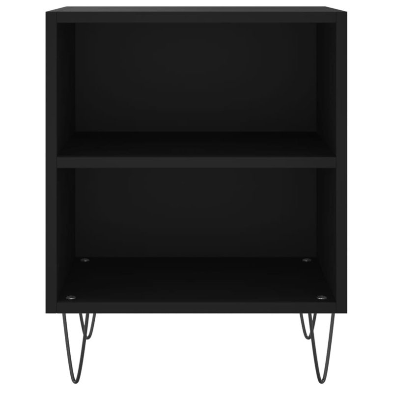 Barcenas 40cm W Iron Bedside Table, Black