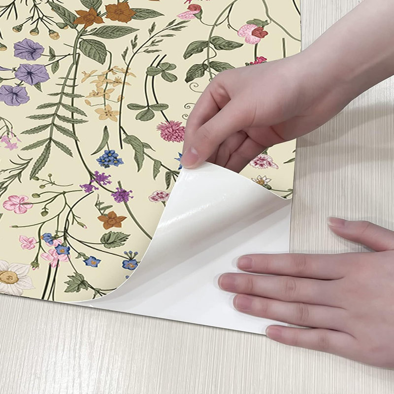 Papier peint adhésif auto-adhésif, beige