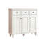 Banc de rangement blanc en bois manufacturé