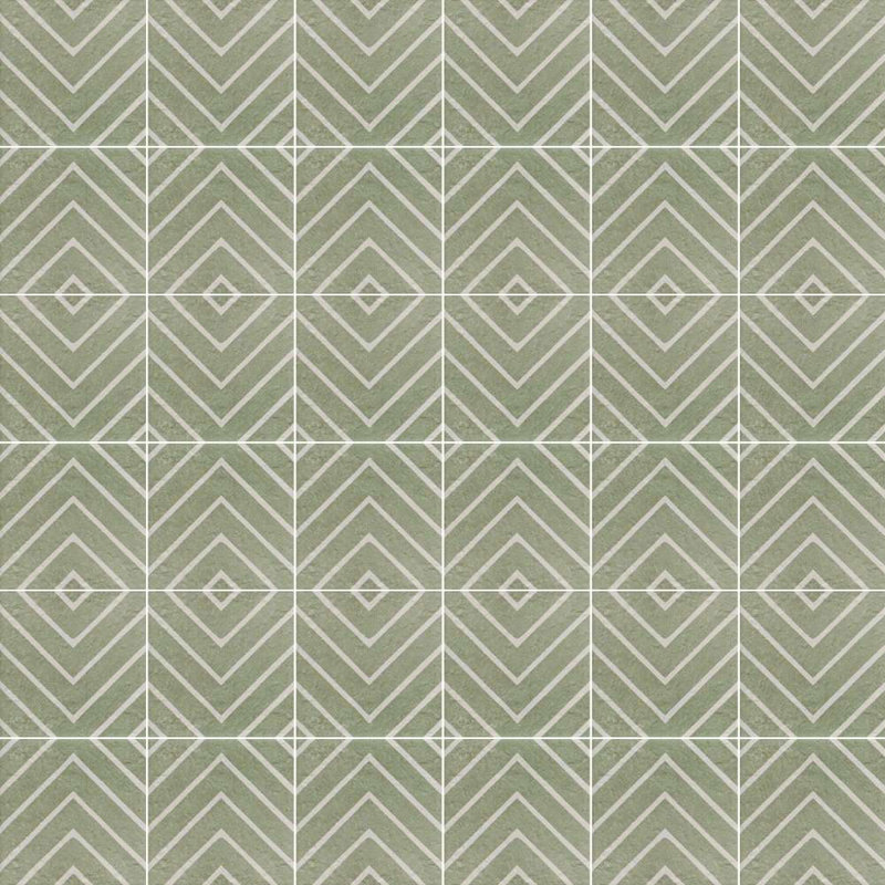 Verity Woven 8" x 8" Matte Porcelain Floor and Wall Tile, Verde