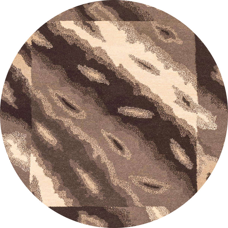 Abstract Indoor Rug, Round 6'