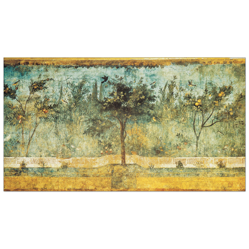 Pompei-Affresco Con Giardino - No Frame Painting on Wood