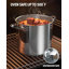 Batterie de cuisine classique en acier inoxydable 18/10 de 12 pte, avec cuve de cuisson profonde et couvercle en acier inoxydable Cooks-21043729