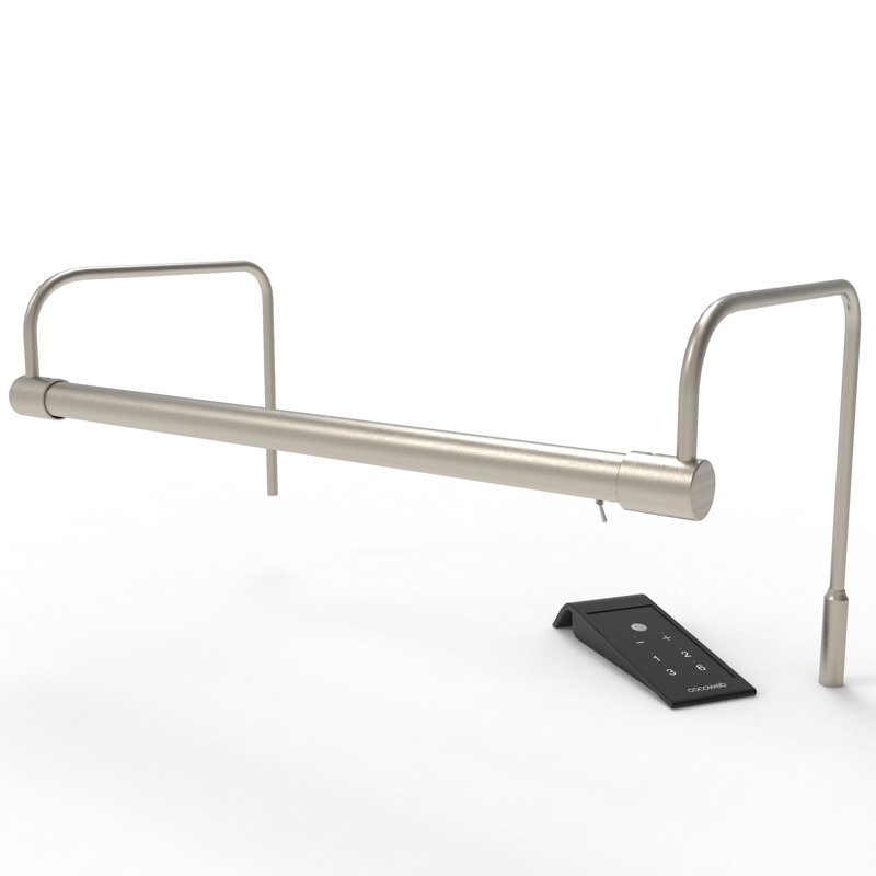 Lampe pour tableau 16 à intensité variable Gayler, Nickel satiné