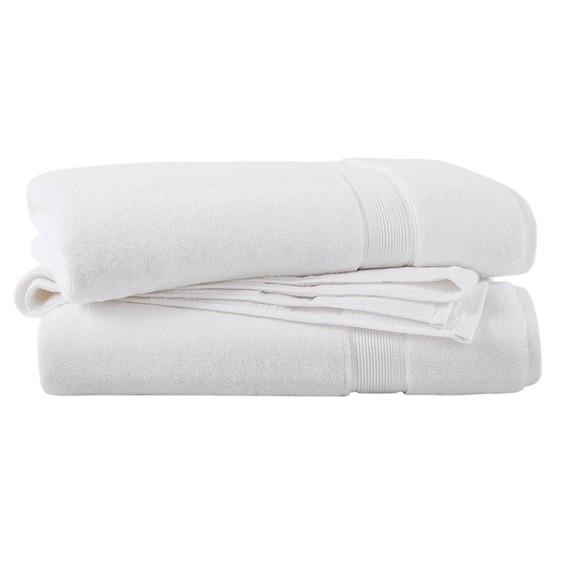 800 GSM White 100% Cotton 2-Piece 34x68'' Bath Sheet Set, White