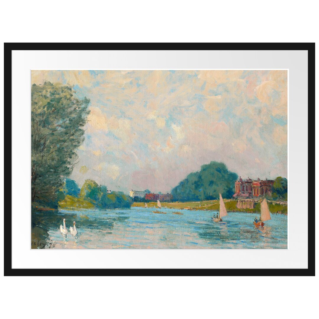 Gerahmter Kunstdruck Thames at Hampton Court von Alfred Sisley