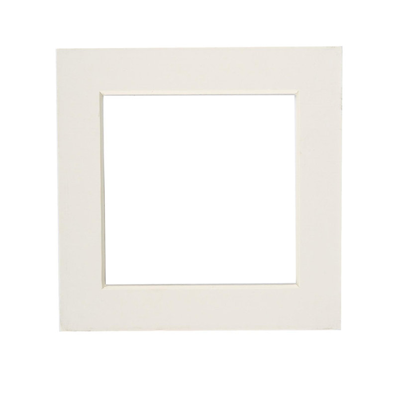 Bevelled Shadow Box Picture Frame with Mat, 20cm H x 20cm W x 0.5cm D, Black