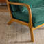Mid Century Solid Wood Accent Chair Chenille Armchair-987581937