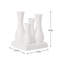 Vase en céramique 4 tubes Modern White