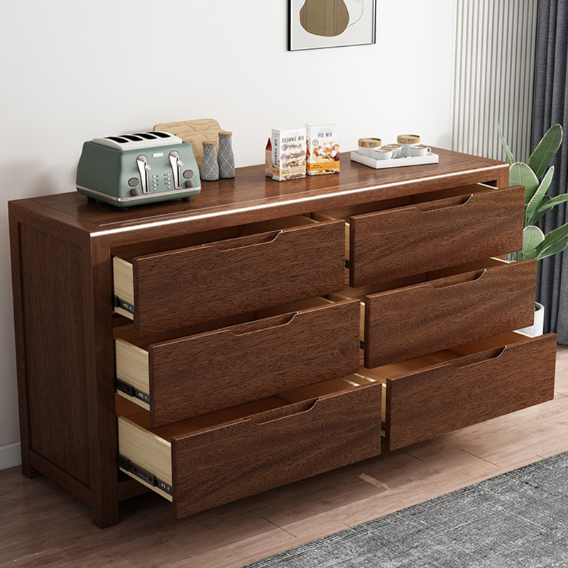Armoire d'appoint en bois massif brun noisette, H 29,53 po x l 47,24 po x P 17,72 po, Brun noyer