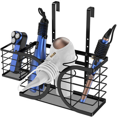 Hair Dryer Holder 3In1 Hair Tool Organizer/Wall Mounted,Cabinet Door Or Desk-Based Blow Dryer Holder/Height-Adjustable Curling Iron Holder -  Hokku Designs, 3178BAFBA45C4F82A3E20CAA9E9960AB
