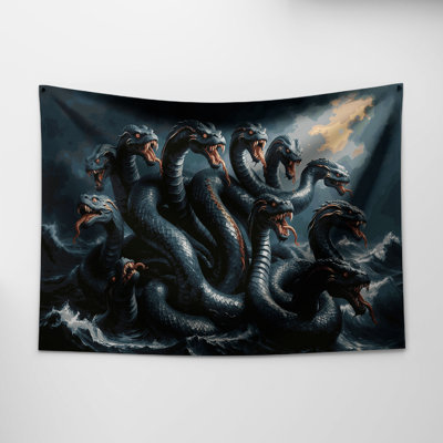 SciFi Hydra multi headed serpent Wall Tapestry