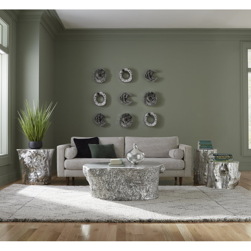 Cast Naturals Solid Coffee Table, Silver
