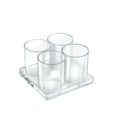 Support à quatre tasses de luxe en acrylique