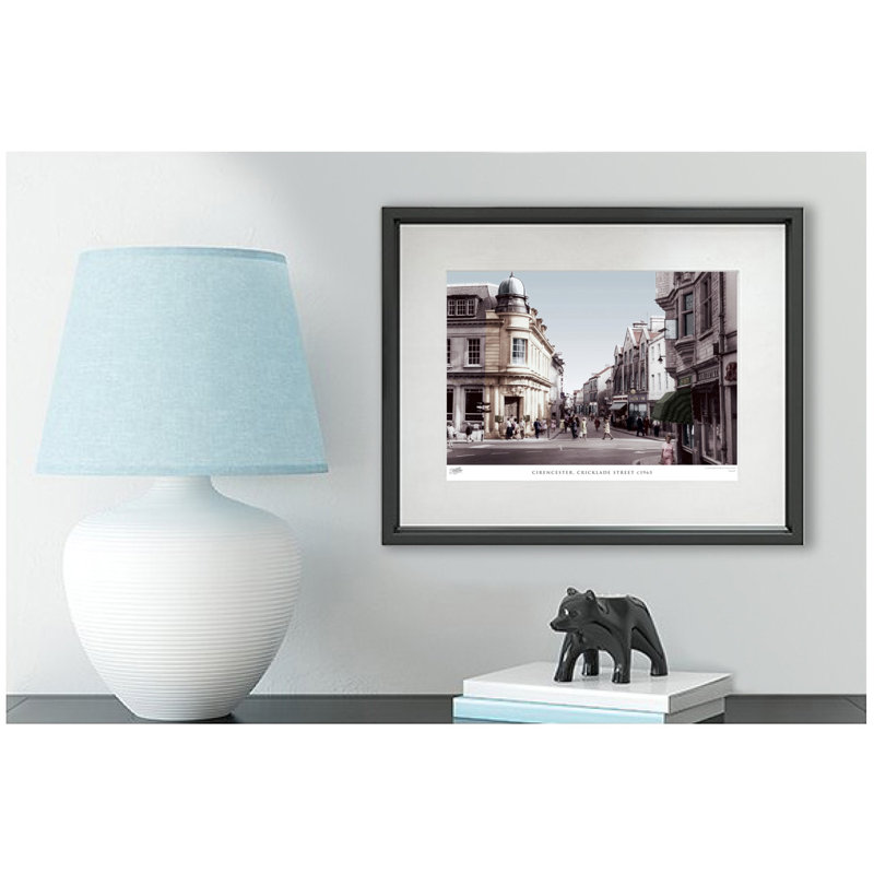 Cirencester, Cricklade Street C1965 by Francis Frith - Single Picture Frame Print, 45cm H x 60cm W x 2.3cm D, Blue/Beige/Grey