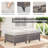 Lark Manor™ 6 Pieces Outdoor Wicker Patio Conversation Furniture Set, 5-Person Seating Group With Side Table & Ottomans, All-Weather PE Rattan Outdoor Sofa Set For Poolside, Garden, Deck, Blue, Beige-897066668
