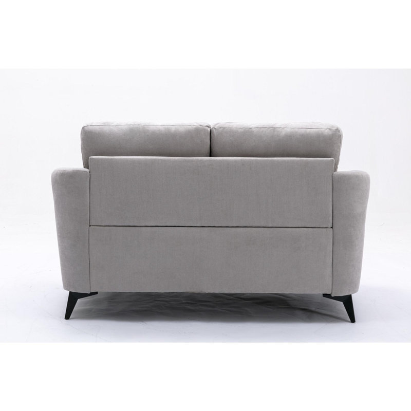 Causeuse en tissu tissé, Gris clair