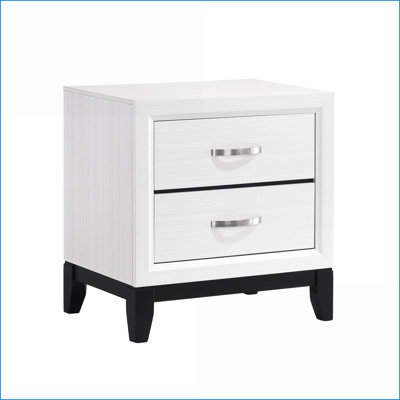 Mobilier de chambre à coucher moderne à 2 tiroirs blanc