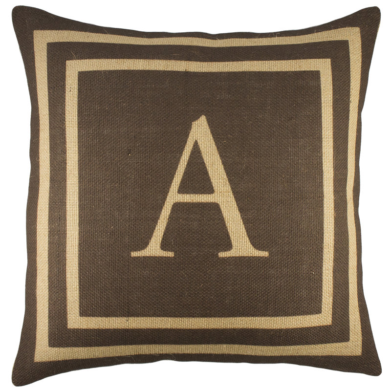 Monograms Throw Pillow, 22" H x 22" W x 6" D, W