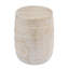 Table d'appoint d'extérieur moderne à l'apparence de travertin MGO moderne, table d'appoint toutes saisons avec texture nervurée pour patio, balcon et salon