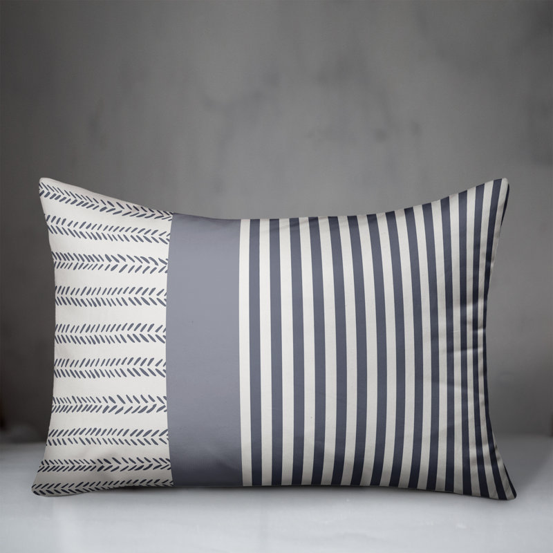 Housse et insert de coussin rectangulaire pour l'extérieur, Bleu
